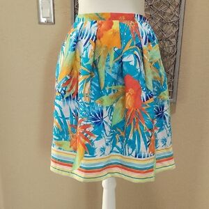 Boston Proper Blue and Orange Resort Skirt